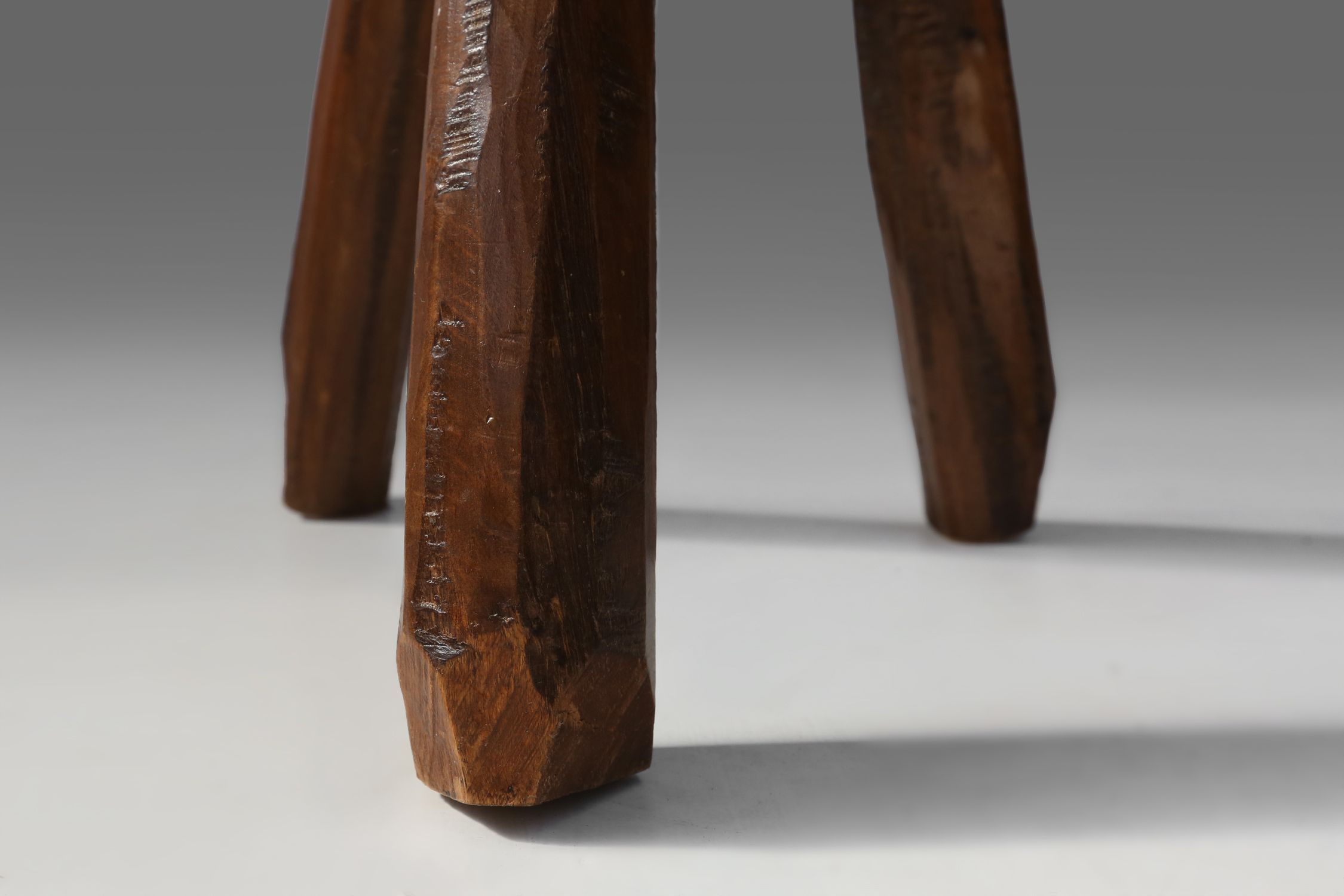 Rustic Handmade oak Stool, France, 19th Centurythumbnail